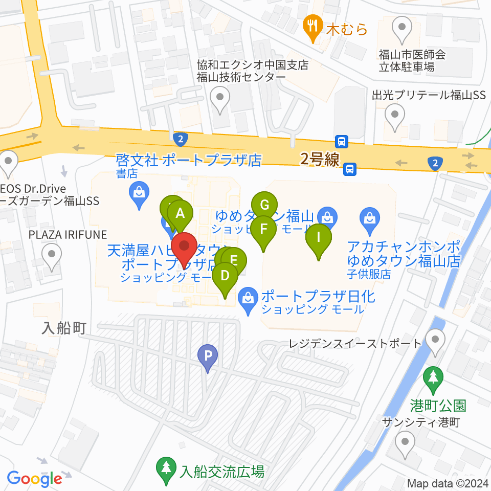 ミュージックパークスガナミ周辺のファミレス・ファーストフード一覧地図