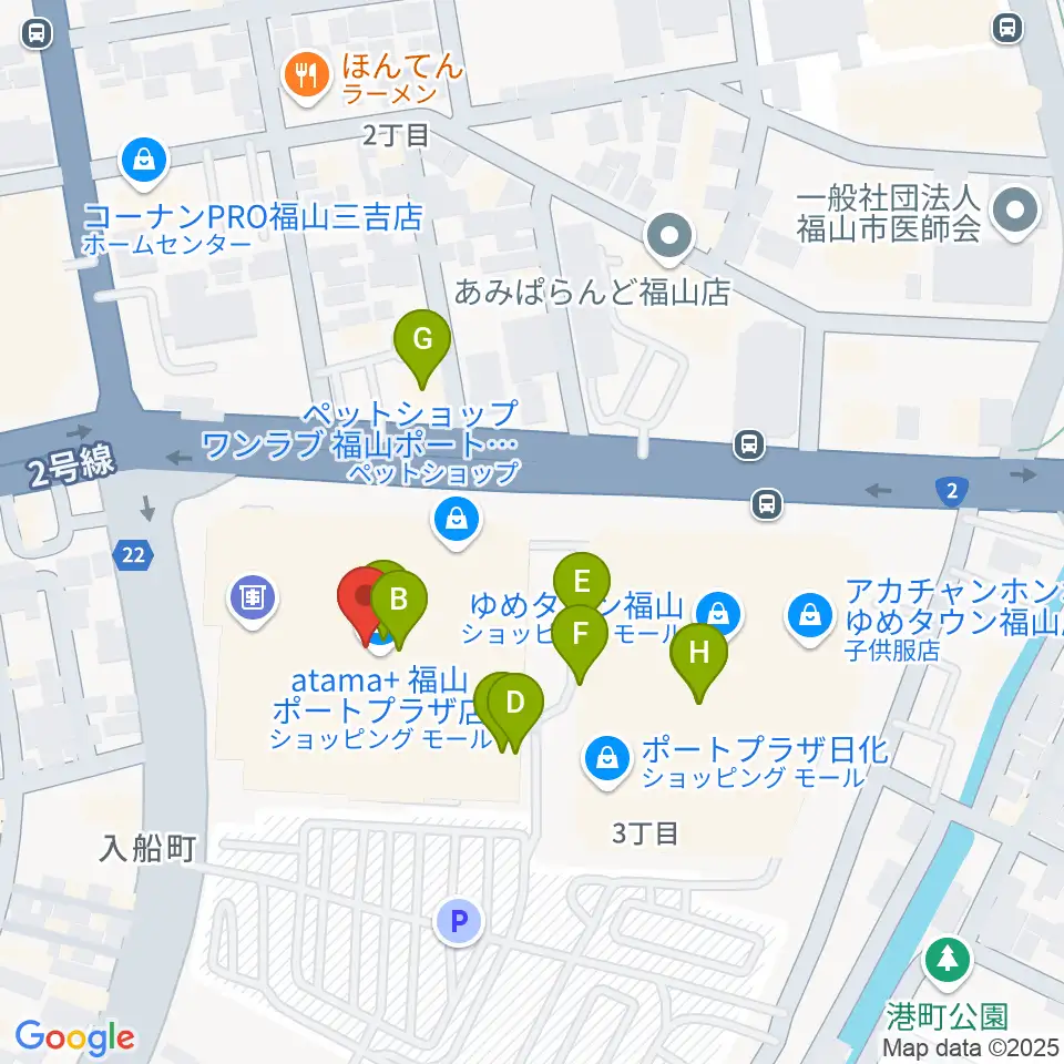 ミュージックパークスガナミ周辺のファミレス・ファーストフード一覧地図