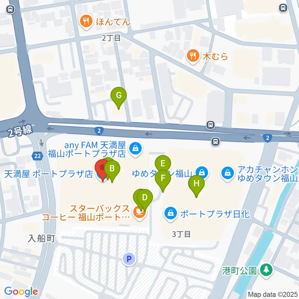 ミュージックパークスガナミ周辺のファミレス・ファーストフード一覧地図