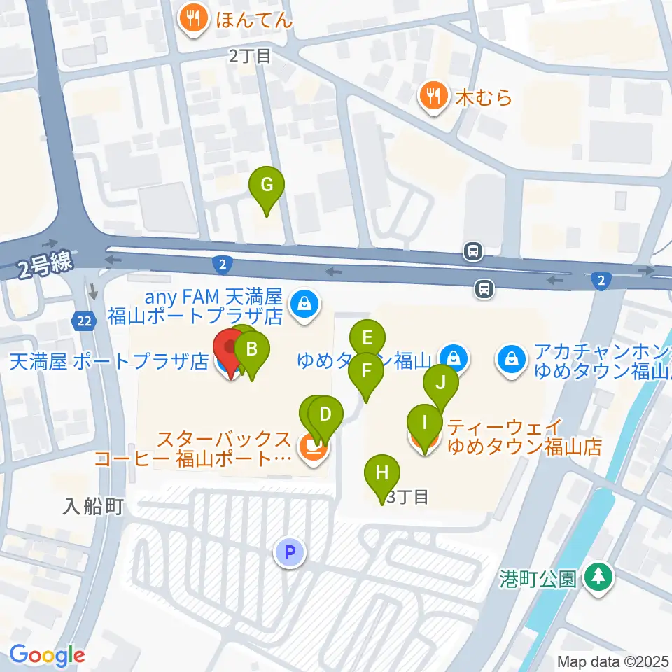 ミュージックパークスガナミ周辺のファミレス・ファーストフード一覧地図