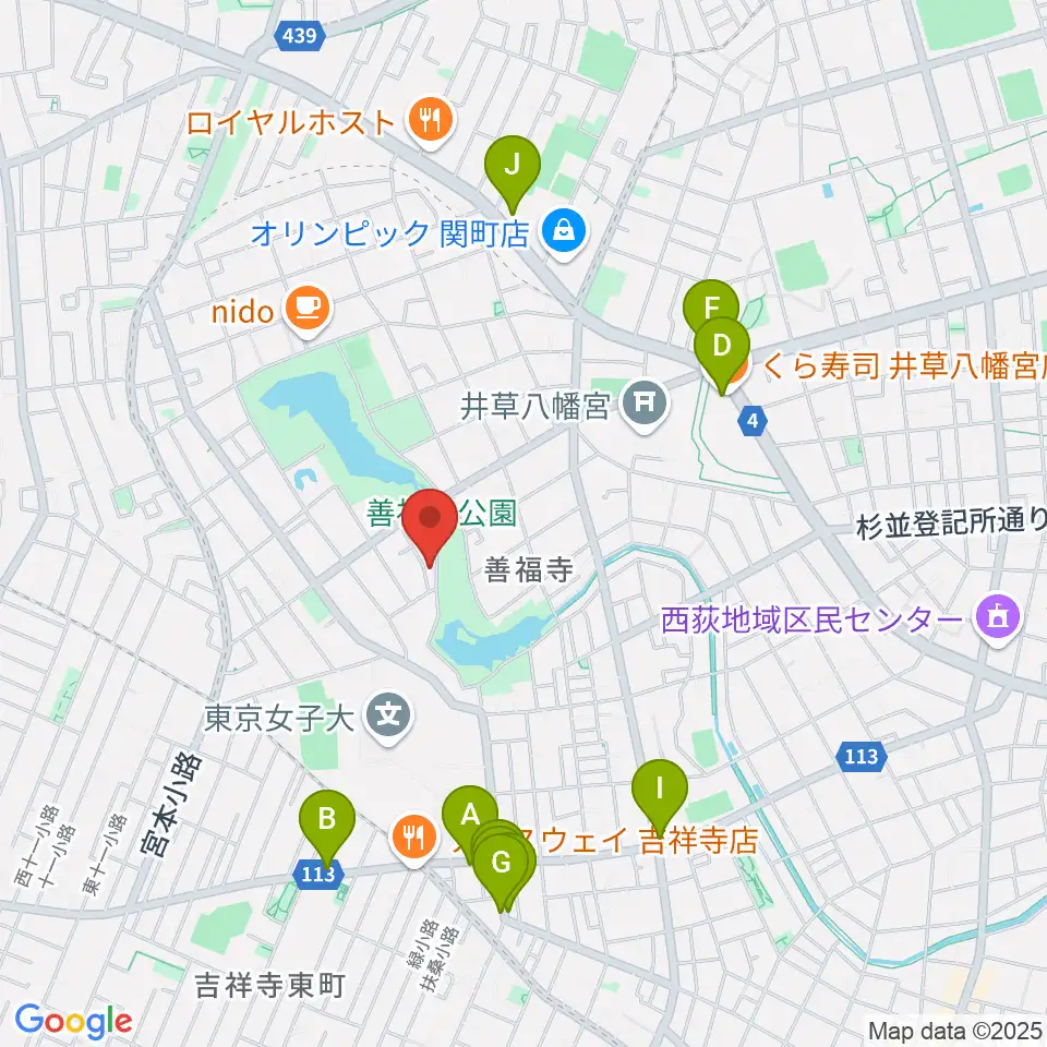 葉月ホールハウス周辺のファミレス・ファーストフード一覧地図