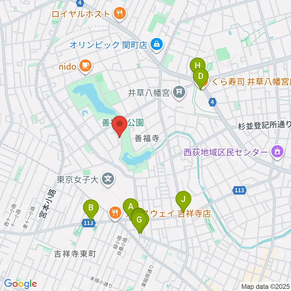 葉月ホールハウス周辺のファミレス・ファーストフード一覧地図
