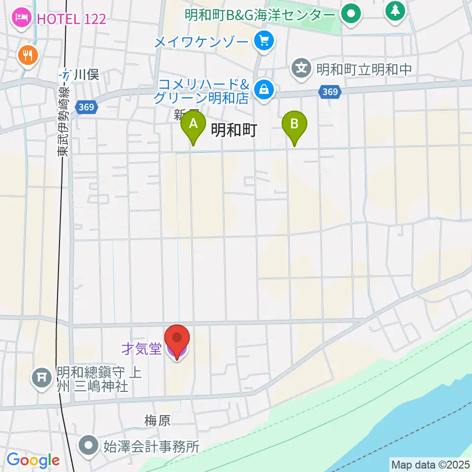 才気堂周辺のファミレス・ファーストフード一覧地図