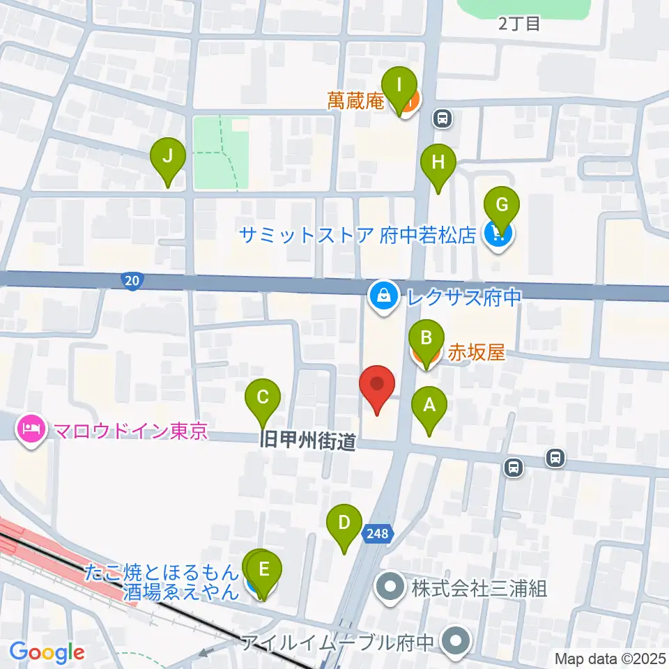 ミュージックサロン・サングレース周辺のファミレス・ファーストフード一覧地図