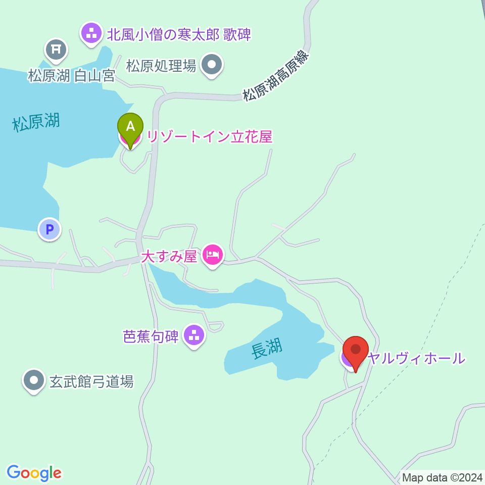 小海町音楽堂 ヤルヴィホール周辺のファミレス・ファーストフード一覧地図