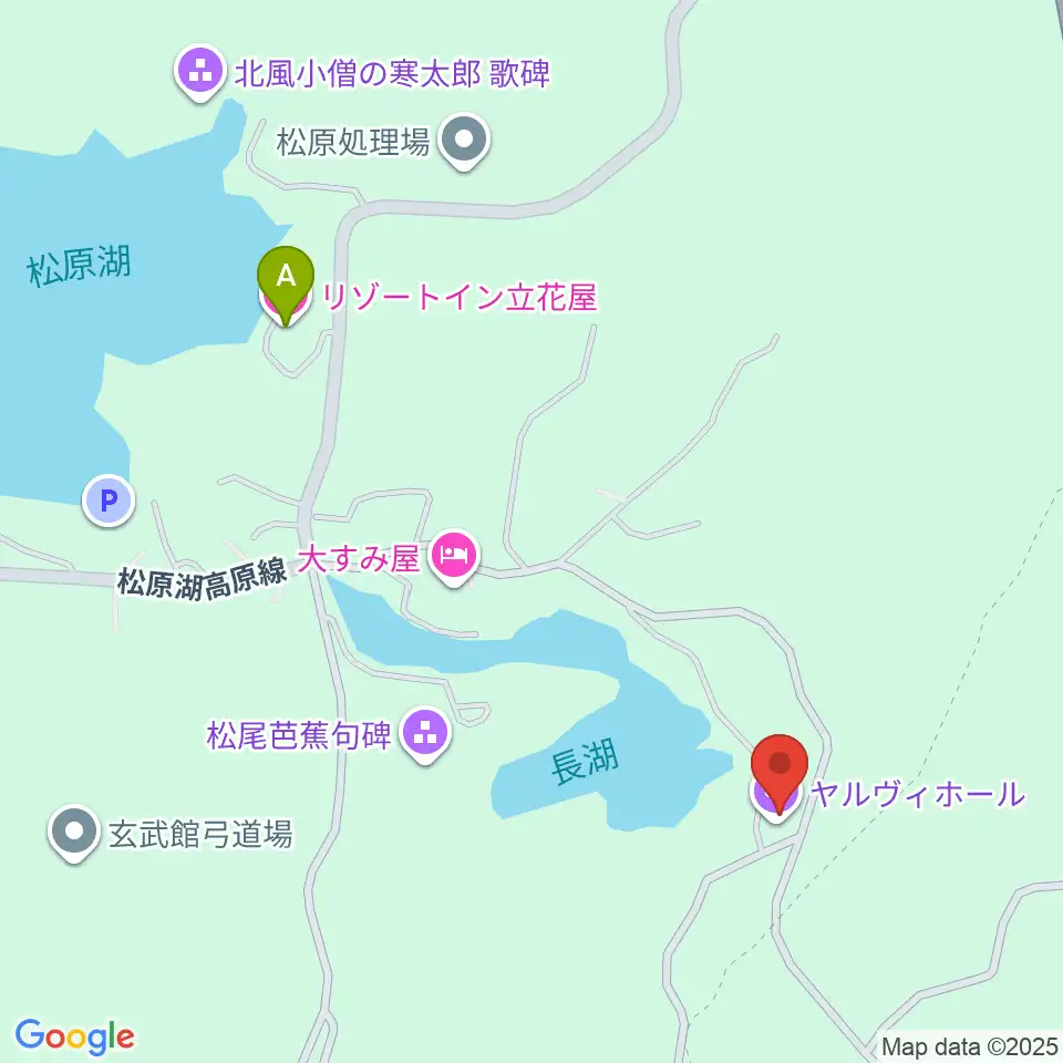 小海町音楽堂 ヤルヴィホール周辺のファミレス・ファーストフード一覧地図