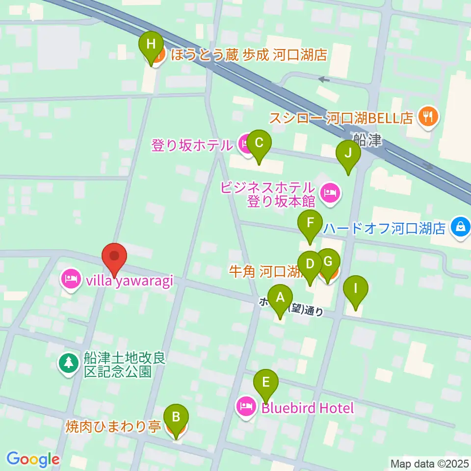 FMふじやま周辺のファミレス・ファーストフード一覧地図