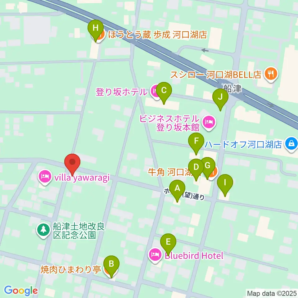 FMふじやま周辺のファミレス・ファーストフード一覧地図