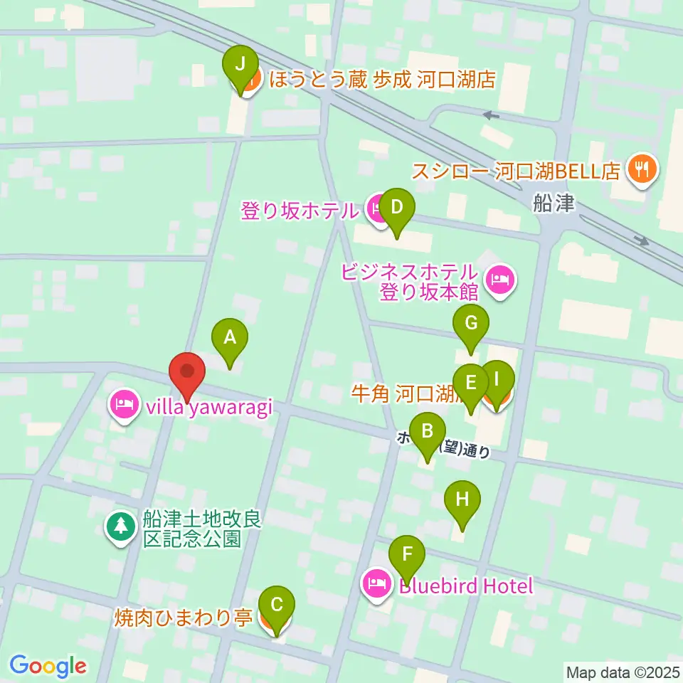 FMふじやま周辺のファミレス・ファーストフード一覧地図