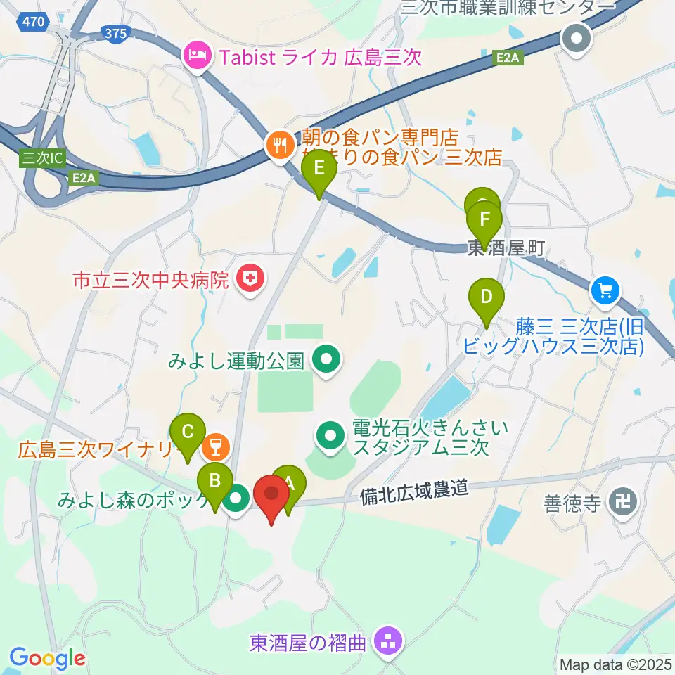 奥田元宋・小田女美術館周辺のファミレス・ファーストフード一覧地図