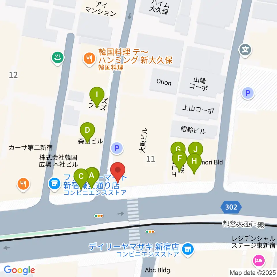 代アニLIVEステーション周辺のファミレス・ファーストフード一覧地図