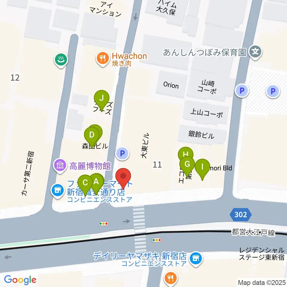 代アニLIVEステーション周辺のファミレス・ファーストフード一覧地図