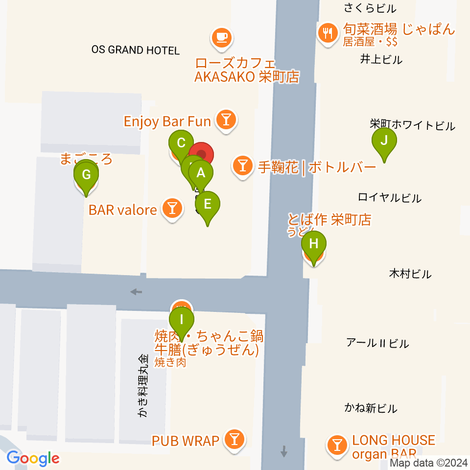 徳島ファンキーチキン周辺のファミレス・ファーストフード一覧地図