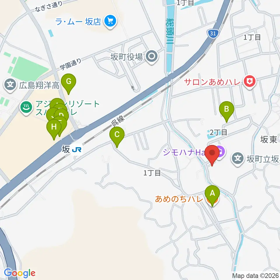 サンスターホール 周辺のファミレス ファーストフード一覧マップ