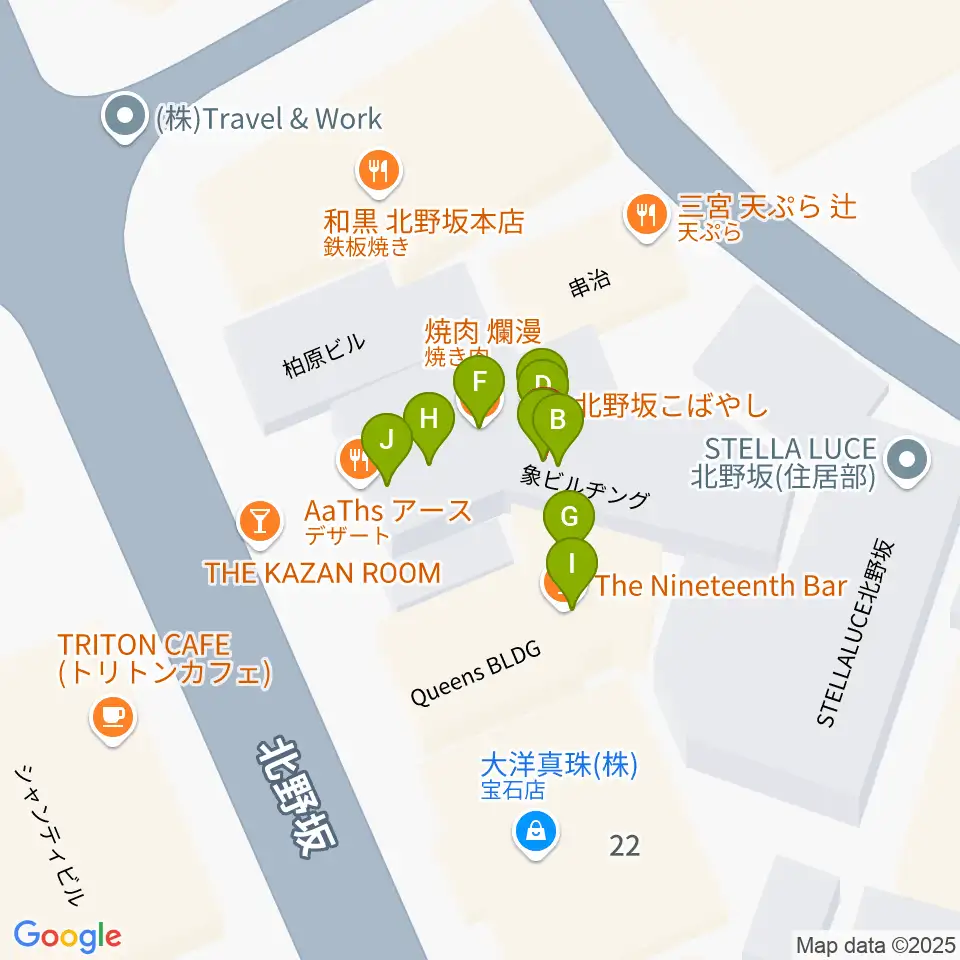 神戸Y's ROAD周辺のファミレス・ファーストフード一覧地図