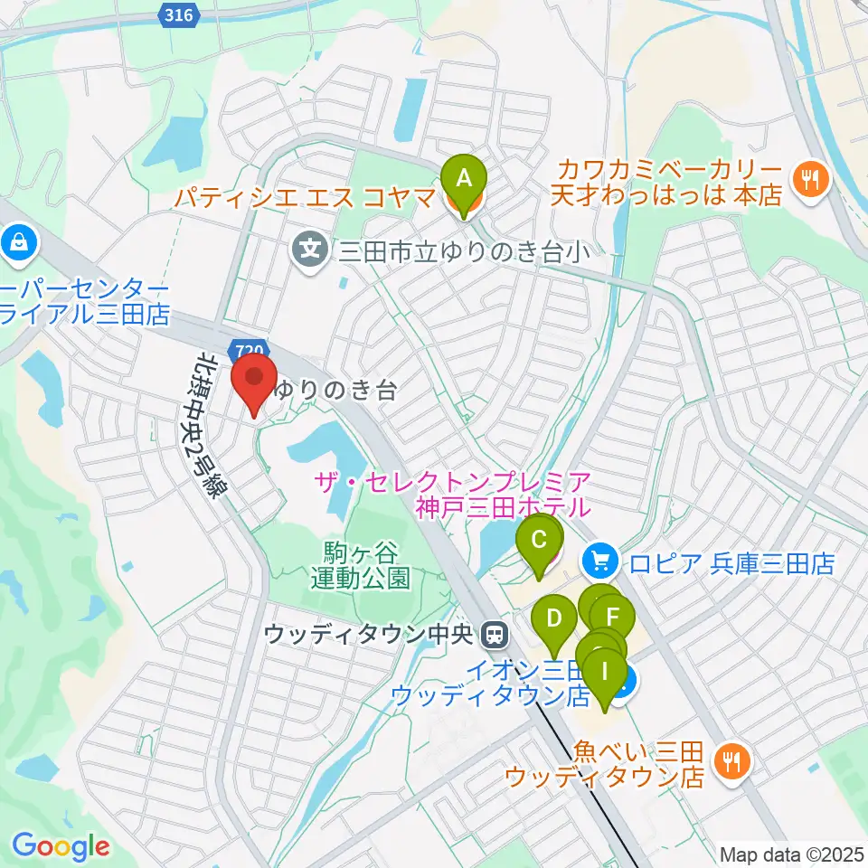 リーフホール周辺のファミレス・ファーストフード一覧地図