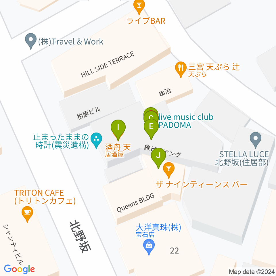 神戸ミッドナイトサン周辺のファミレス・ファーストフード一覧地図