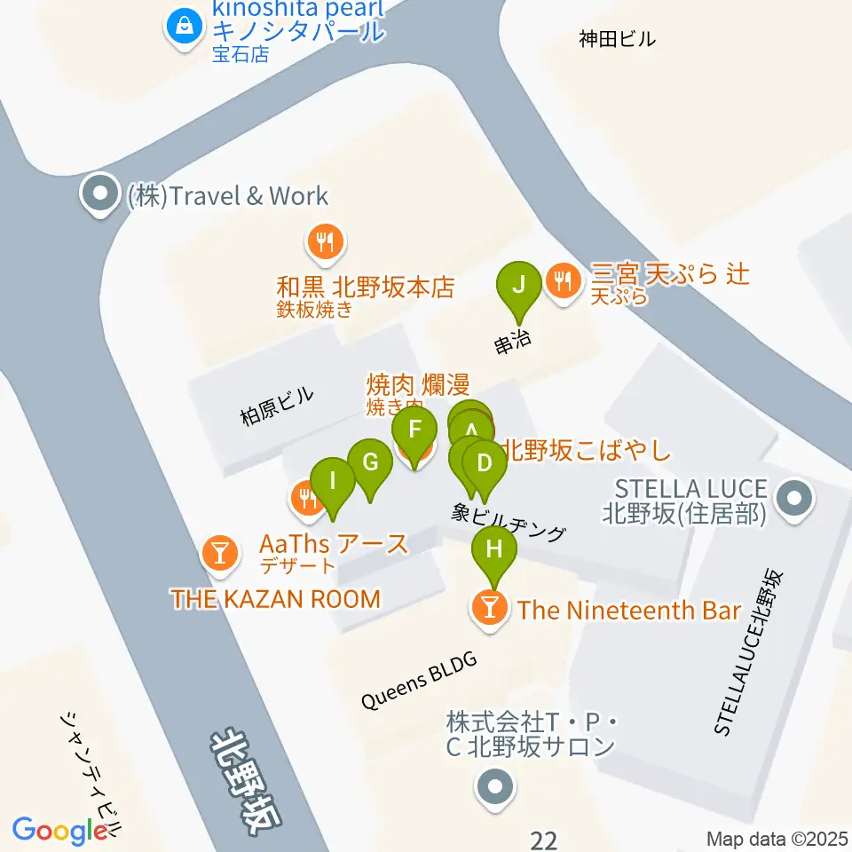 神戸ミッドナイトサン周辺のファミレス・ファーストフード一覧地図