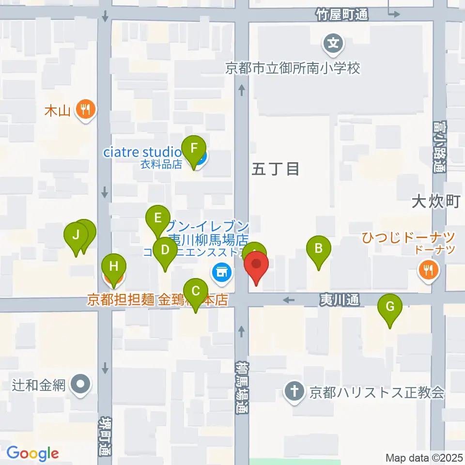 カフェ・モンタージュ周辺のファミレス・ファーストフード一覧地図