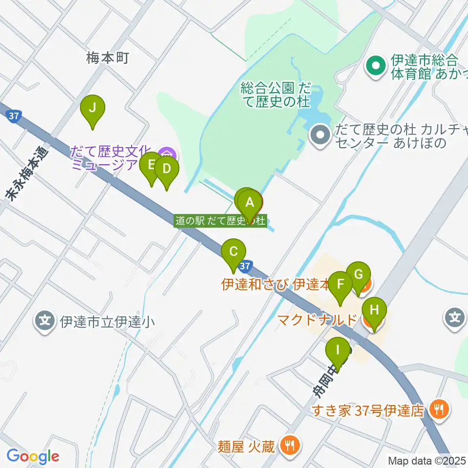 wi-radio周辺のファミレス・ファーストフード一覧地図