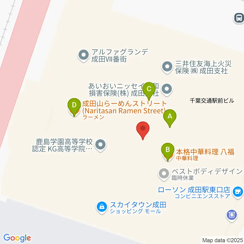 なごみの米屋スカイタウンホール周辺のファミレス・ファーストフード一覧地図