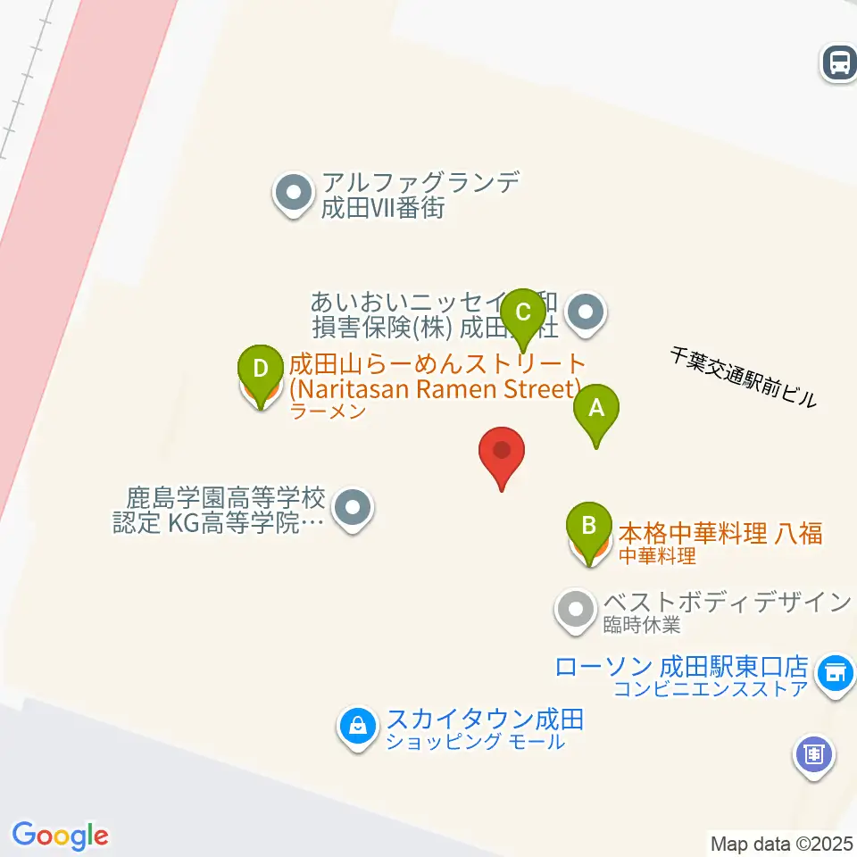 なごみの米屋スカイタウンホール周辺のファミレス・ファーストフード一覧地図