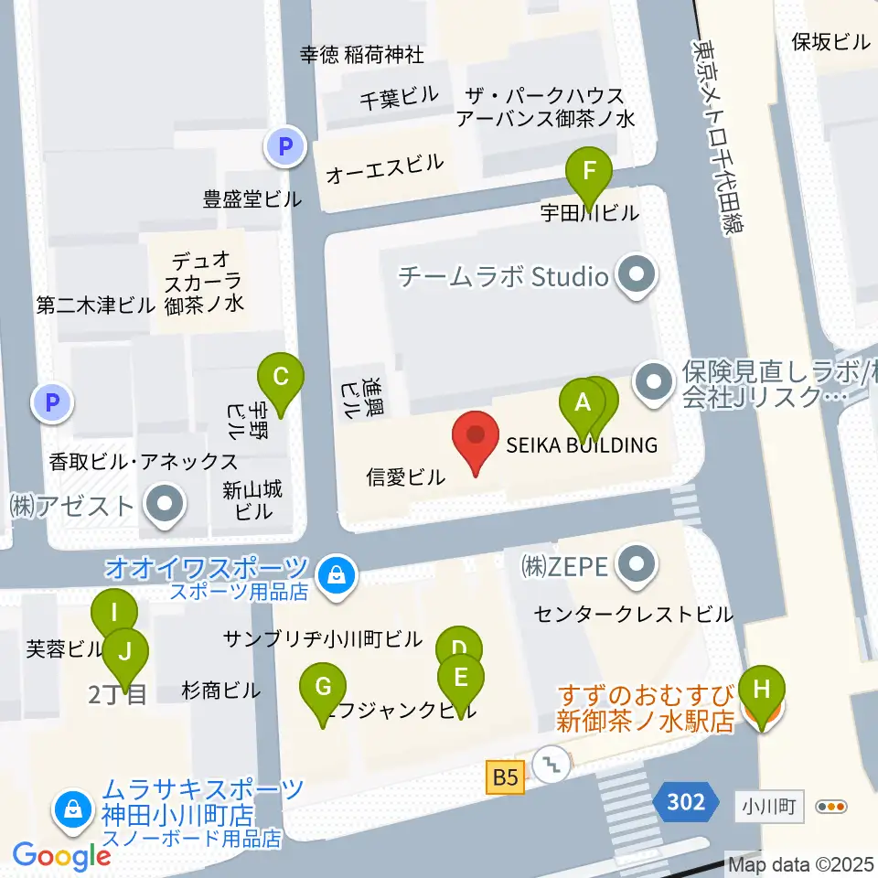 アーティファクト・ミュージックスクール周辺のファミレス・ファーストフード一覧地図