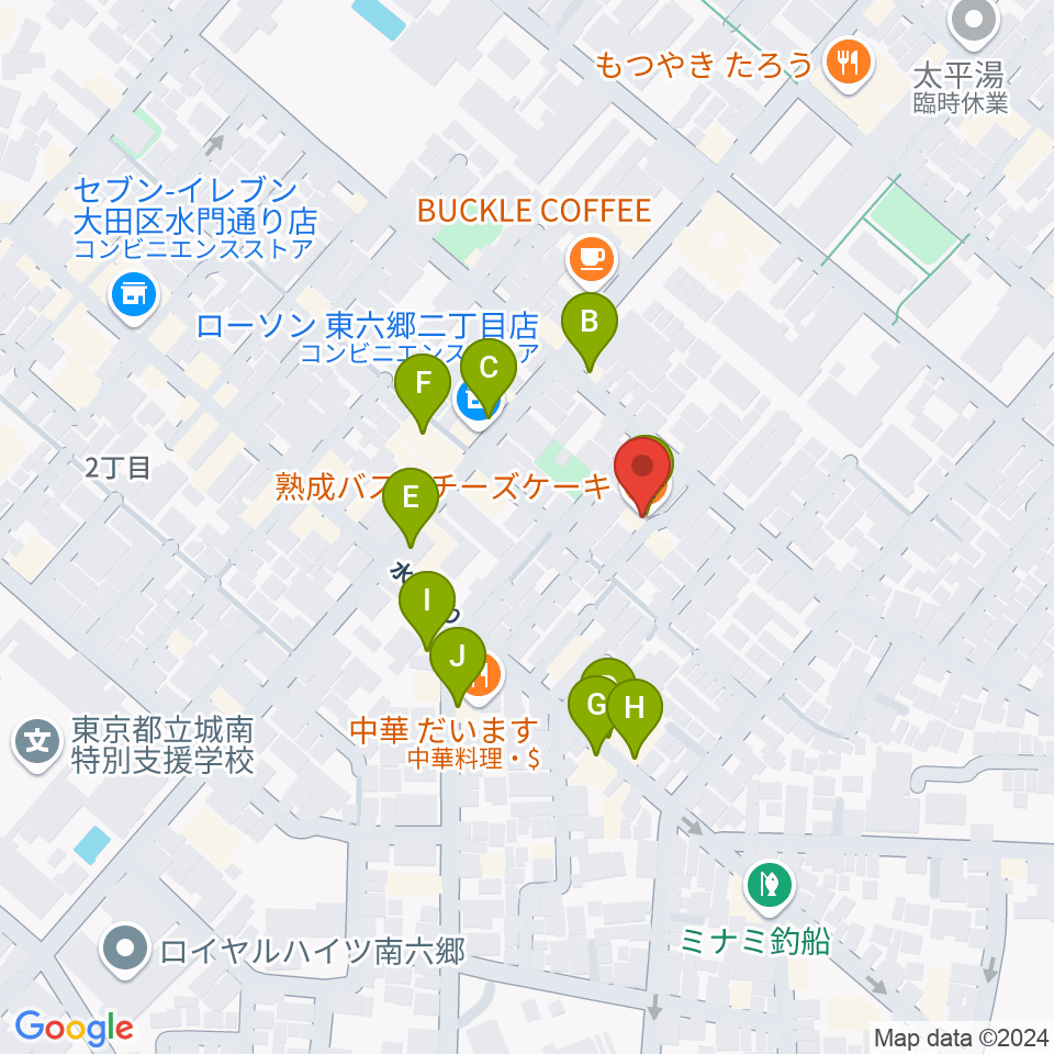 空音舎周辺のファミレス・ファーストフード一覧地図