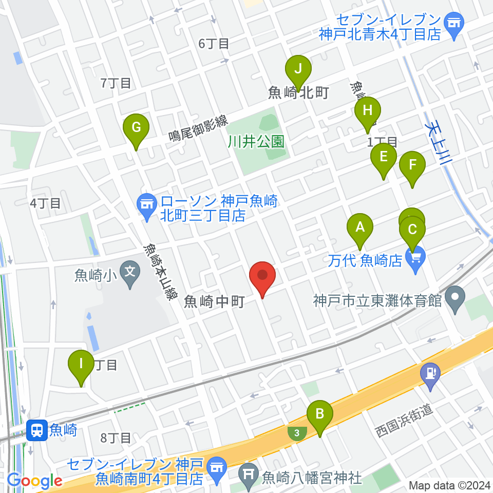 日本ピアノサービス周辺のファミレス・ファーストフード一覧地図