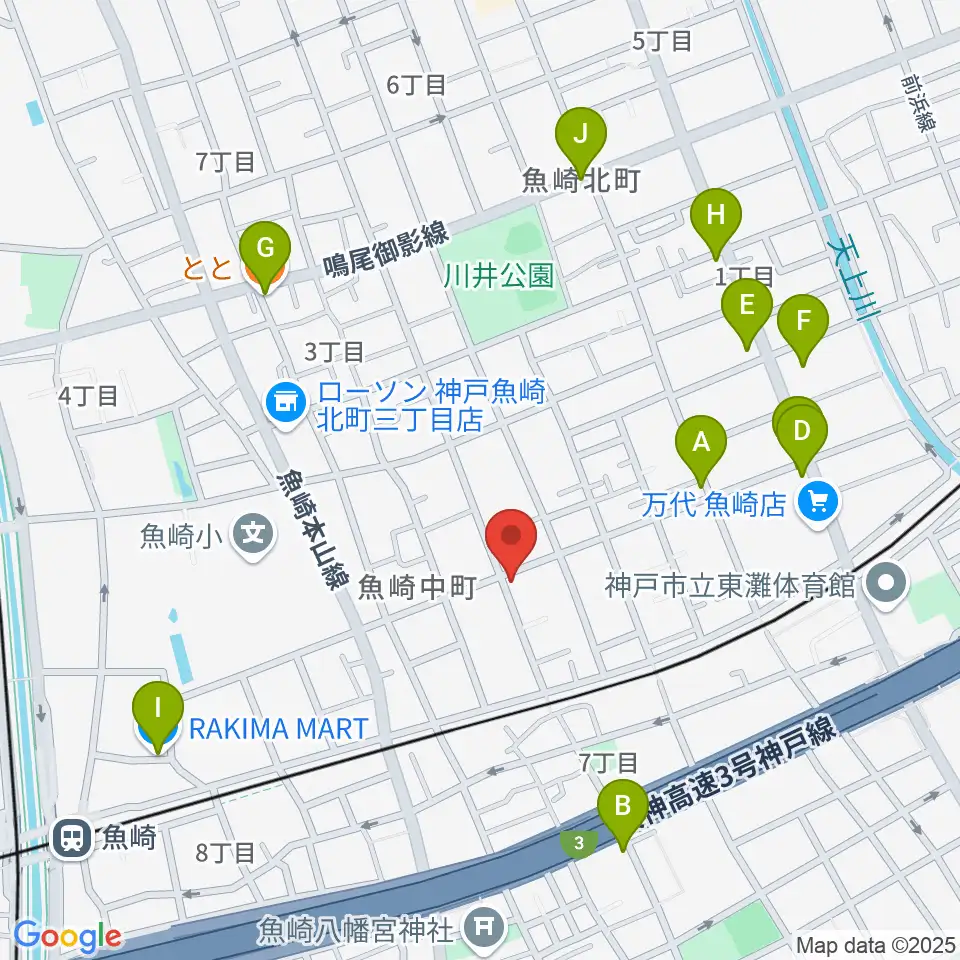 日本ピアノサービス周辺のファミレス・ファーストフード一覧地図