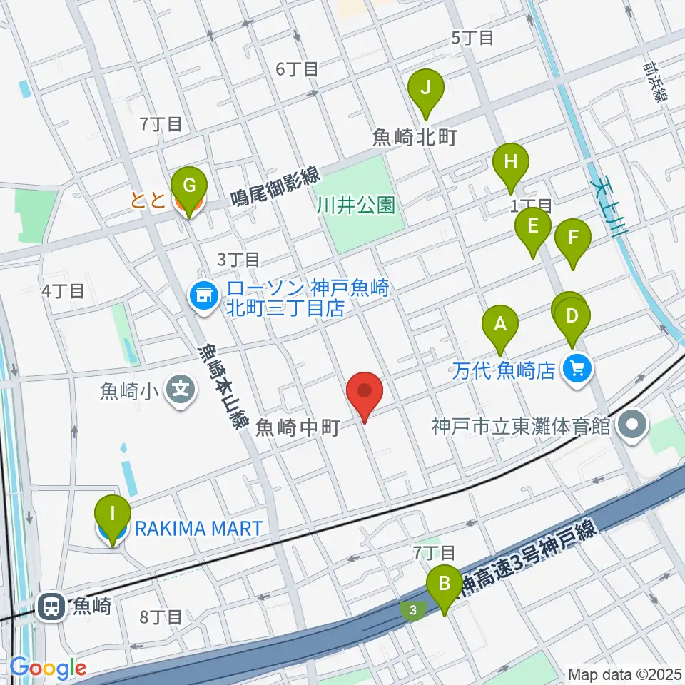 日本ピアノサービス周辺のファミレス・ファーストフード一覧地図