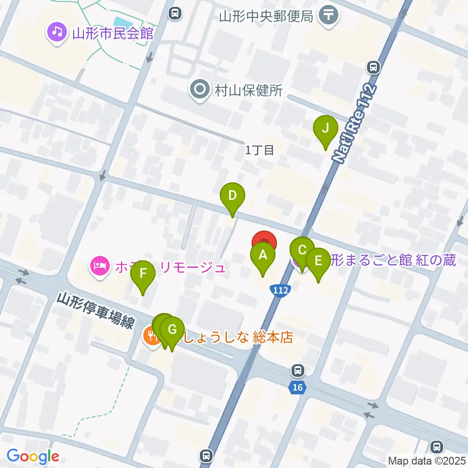 辻楽器店周辺のファミレス・ファーストフード一覧地図