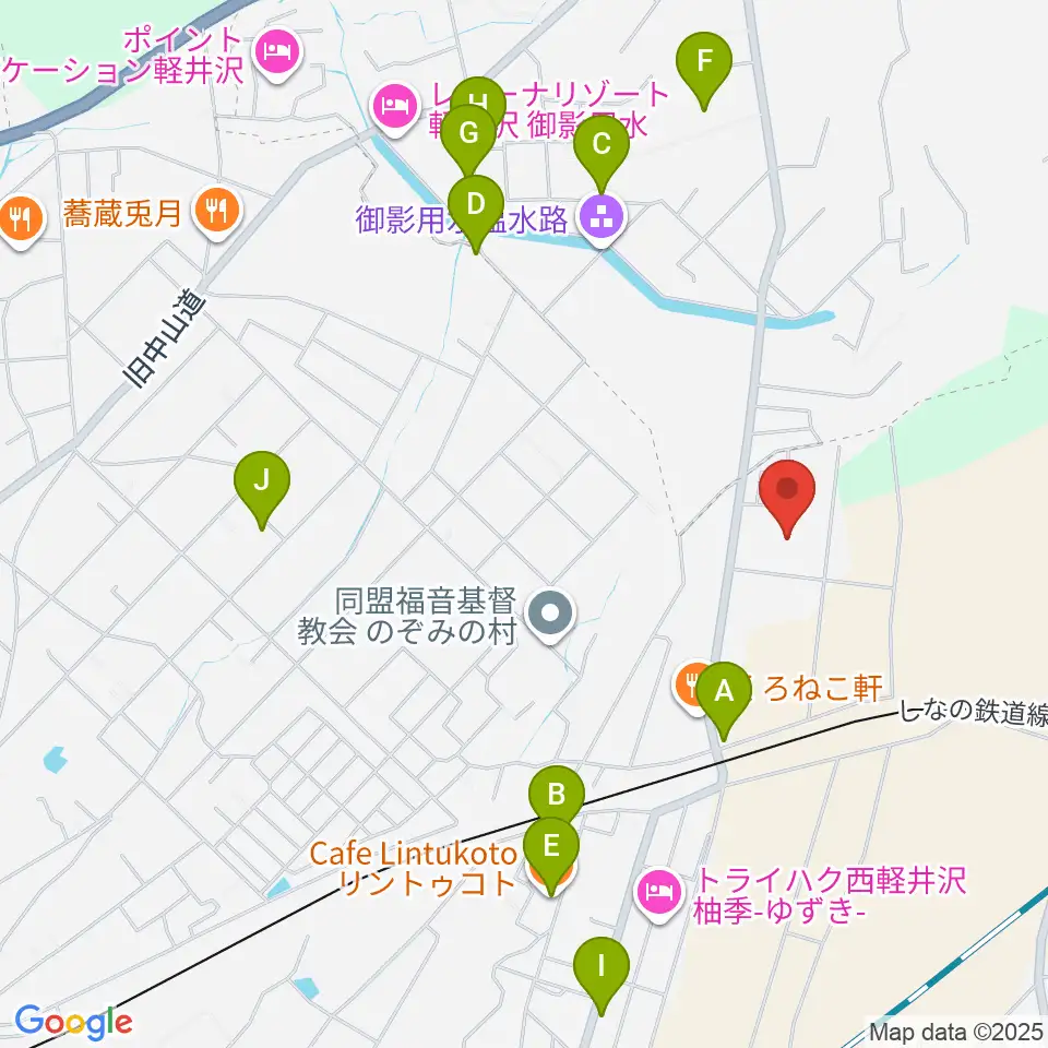 ジョーフォレストギターハウス周辺のファミレス・ファーストフード一覧地図