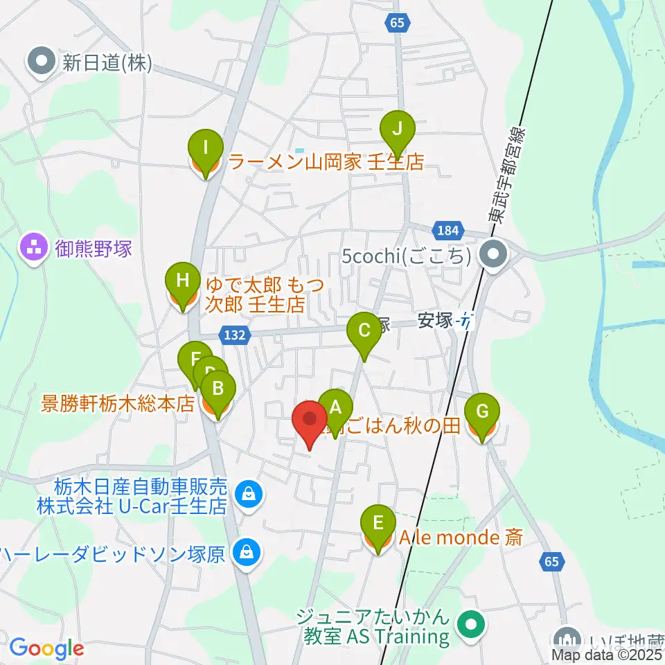 L.O.A Guitar Repair周辺のファミレス・ファーストフード一覧地図