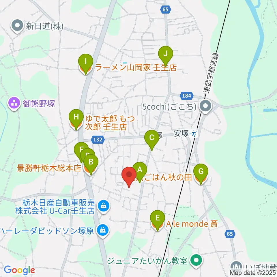 L.O.A Guitar Repair周辺のファミレス・ファーストフード一覧地図