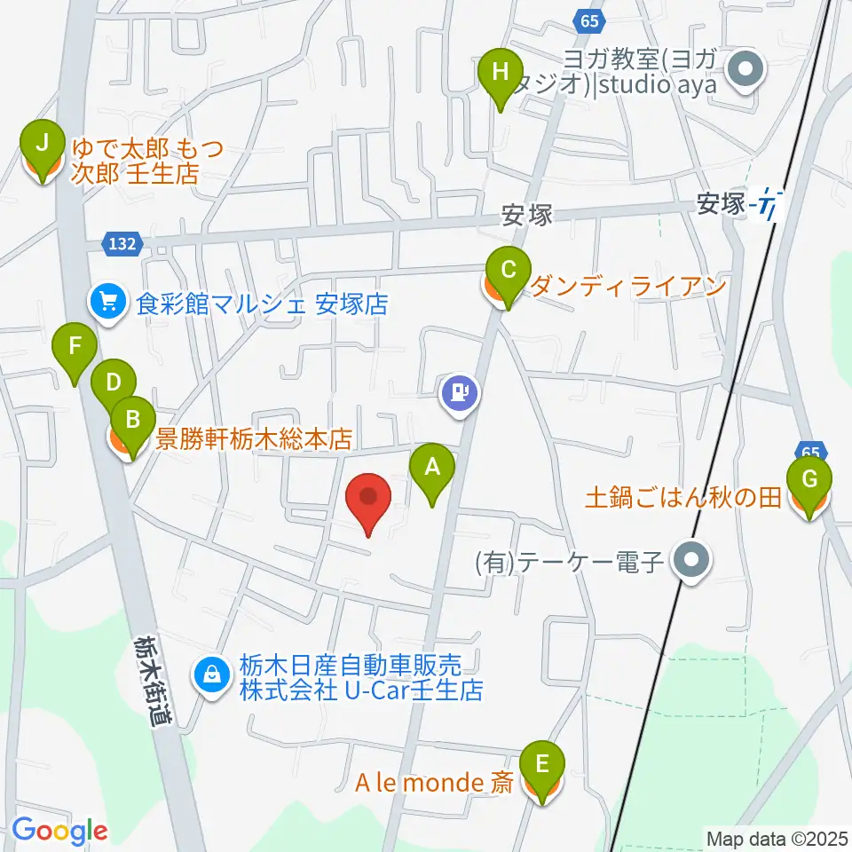 L.O.A Guitar Repair周辺のファミレス・ファーストフード一覧地図