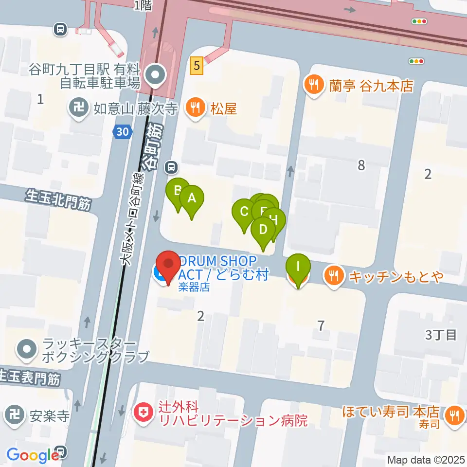 ドラムショップACT どらむ村周辺のファミレス・ファーストフード一覧地図