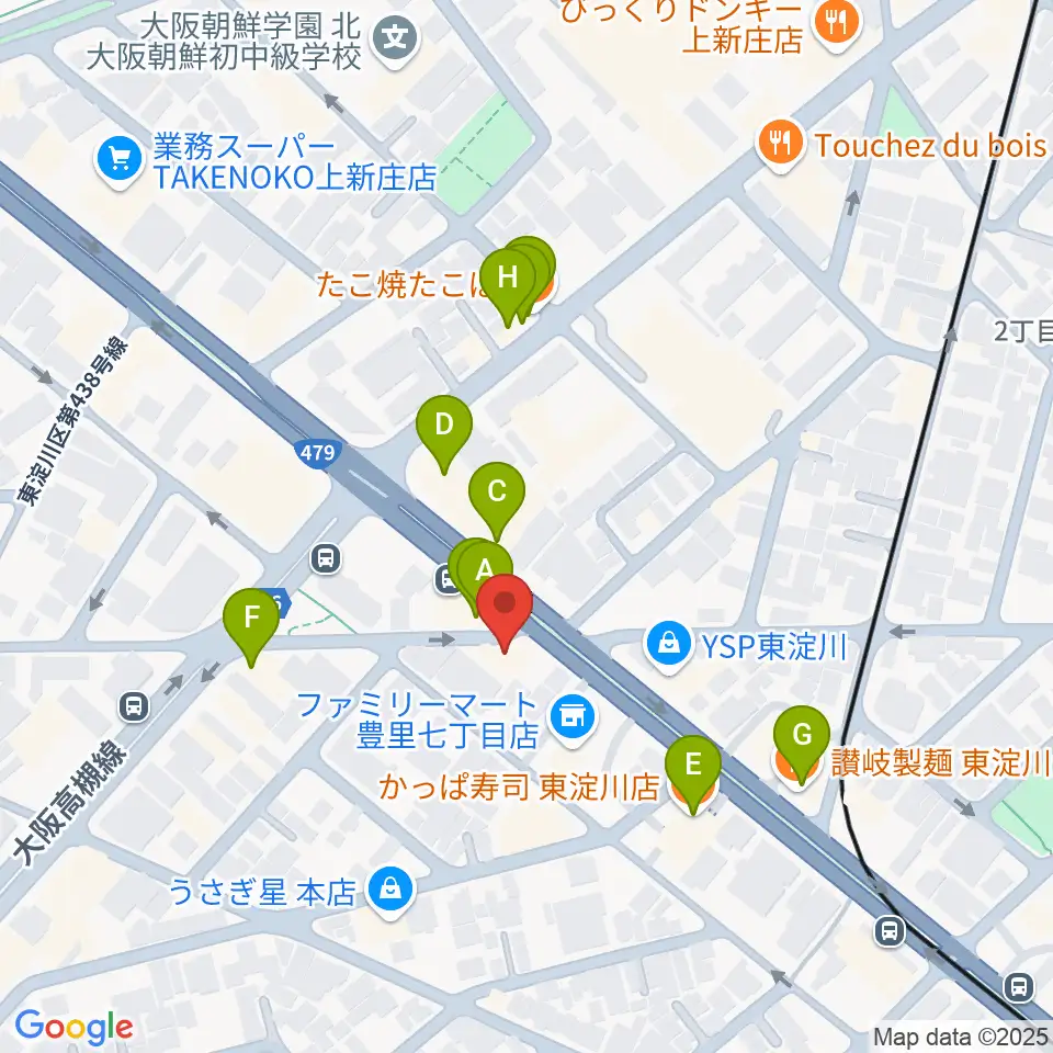 ウエイド・インスツルメンツ周辺のファミレス・ファーストフード一覧地図