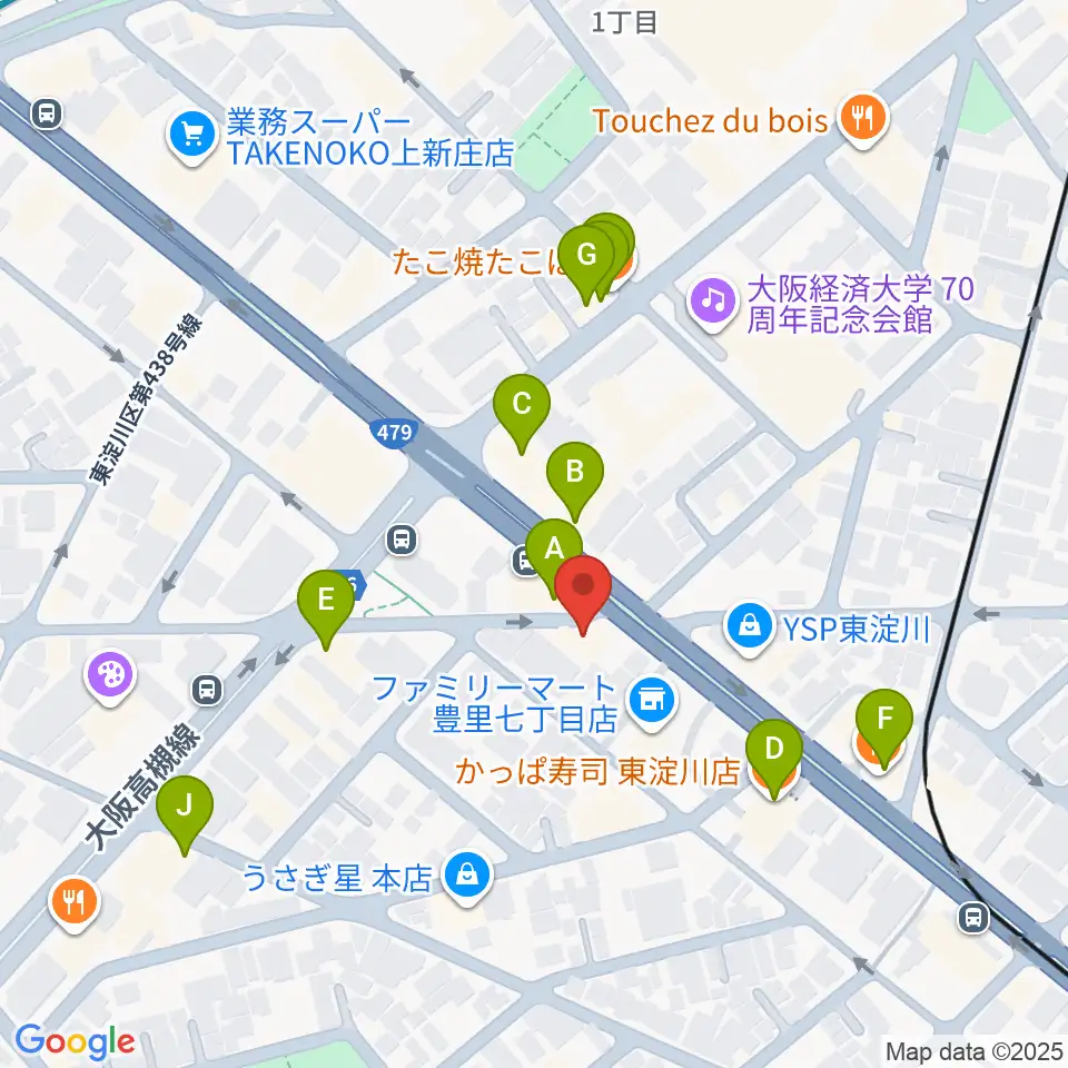 ウエイド・インスツルメンツ周辺のファミレス・ファーストフード一覧地図