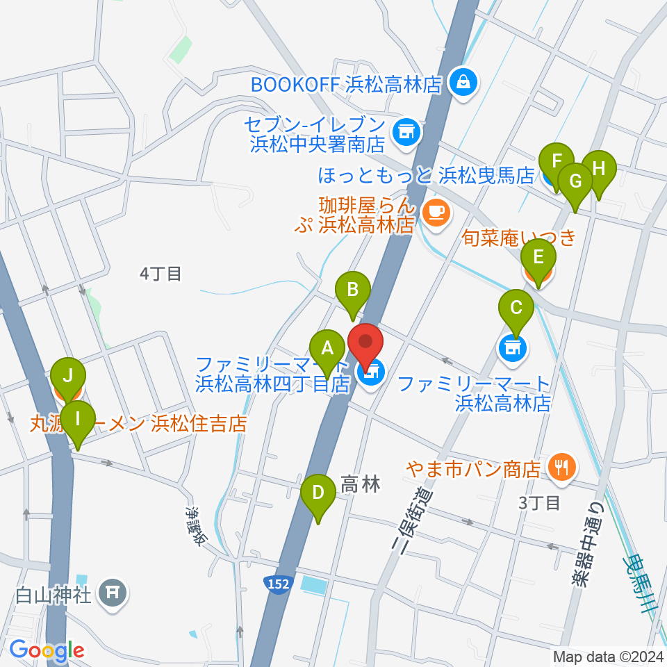 ソニックス周辺のファミレス・ファーストフード一覧地図