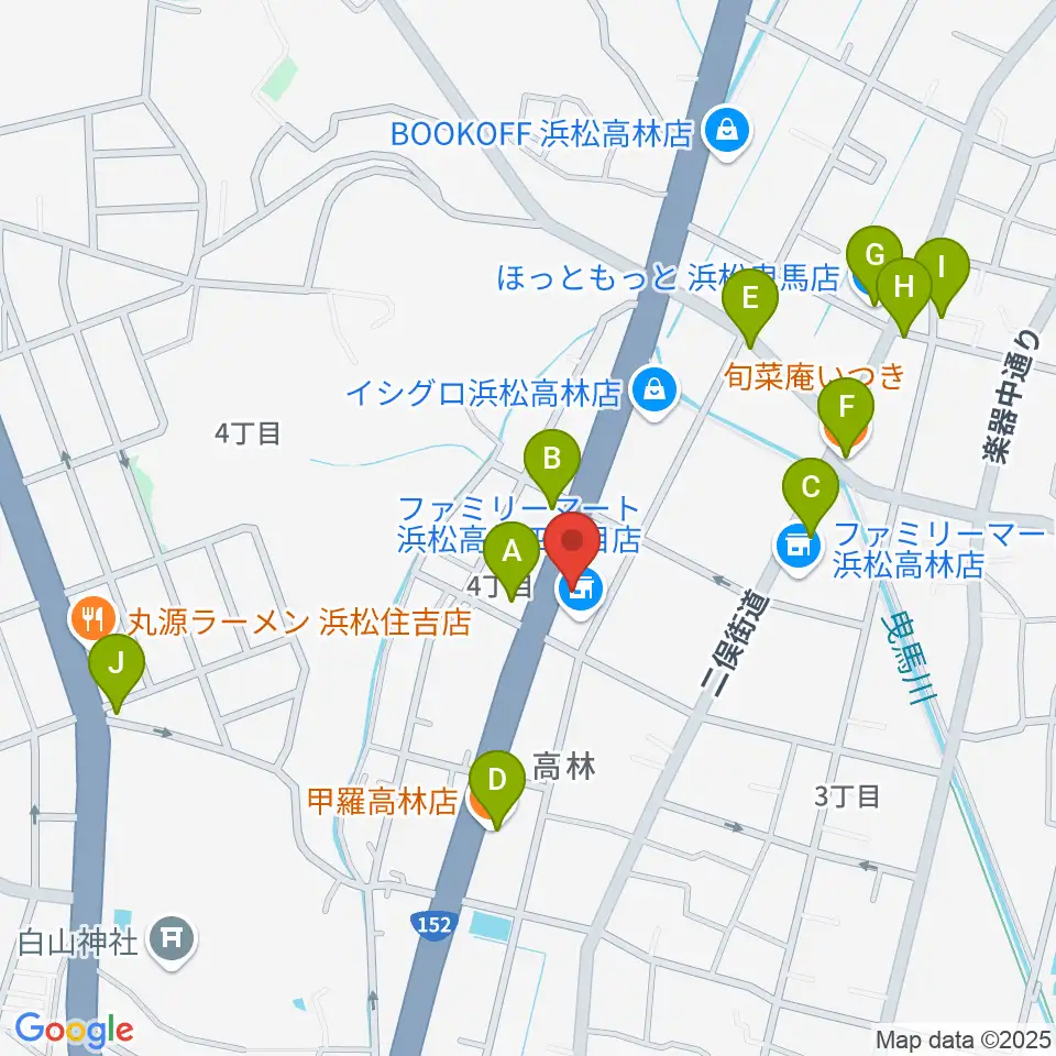 ソニックス周辺のファミレス・ファーストフード一覧地図
