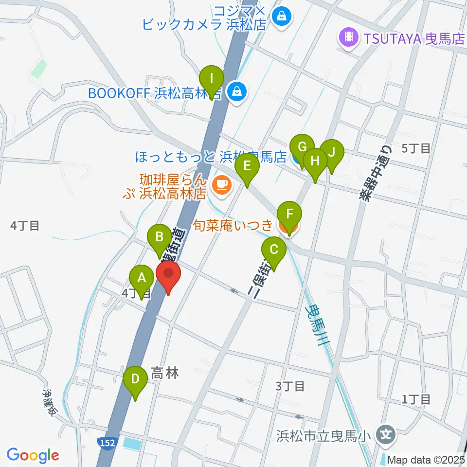 ソニックス周辺のファミレス・ファーストフード一覧地図
