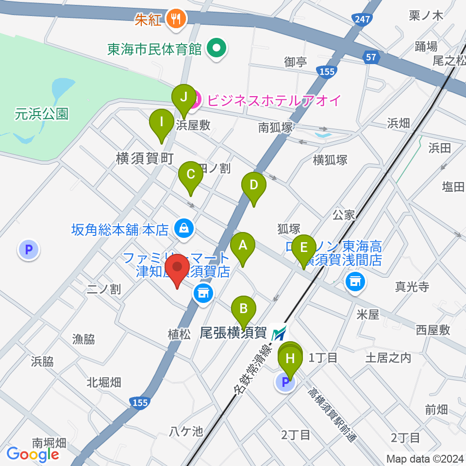 カワベフルート工房周辺のファミレス・ファーストフード一覧地図