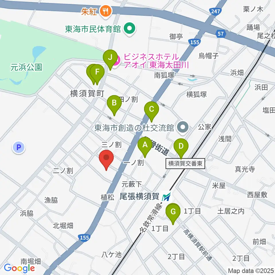 カワベフルート工房周辺のファミレス・ファーストフード一覧地図