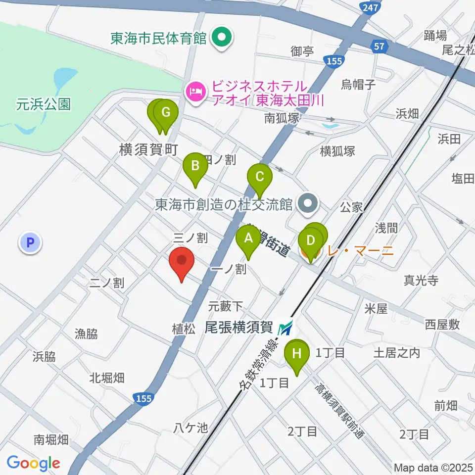 カワベフルート工房周辺のファミレス・ファーストフード一覧地図