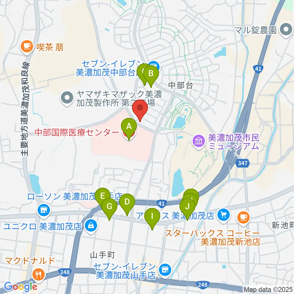 Ancestors Ukulele周辺のファミレス・ファーストフード一覧地図