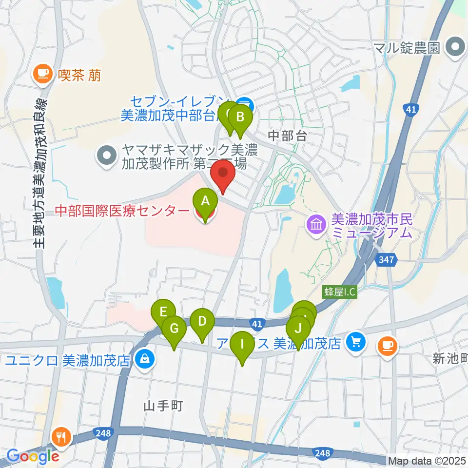 Ancestors Ukulele周辺のファミレス・ファーストフード一覧地図
