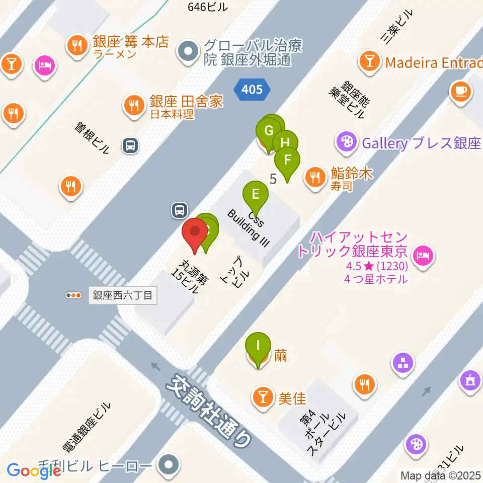 国際新堀芸術学院 東京校周辺のファミレス・ファーストフード一覧地図