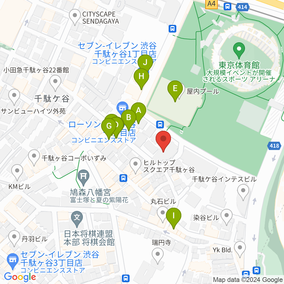 専門学校 東京クールジャパン・アカデミー周辺のファミレス・ファーストフード一覧地図