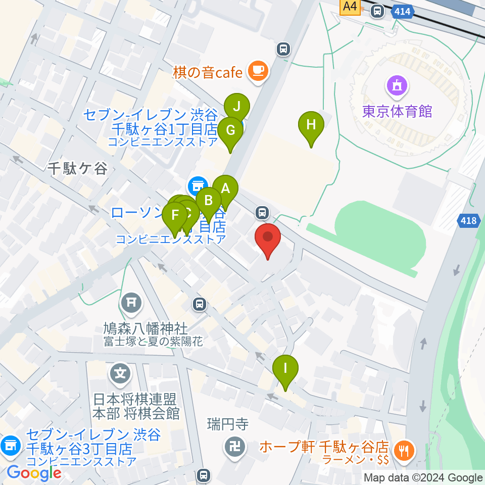 専門学校 東京クールジャパン・アカデミー周辺のファミレス・ファーストフード一覧地図